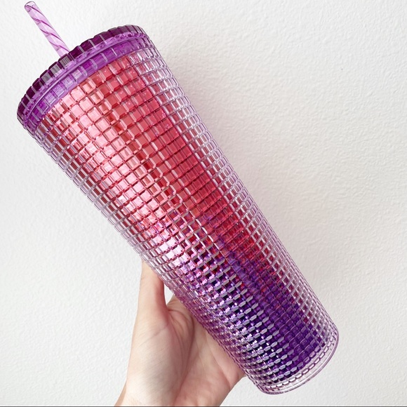 SOLD - Starbucks SET Summer Disco Grid Ombre Cups - Picture 12 of 14